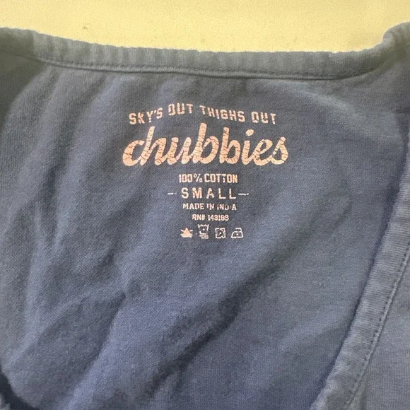 Chubbies Small Blue Tank Top Sleveless - Picture 2 of 7